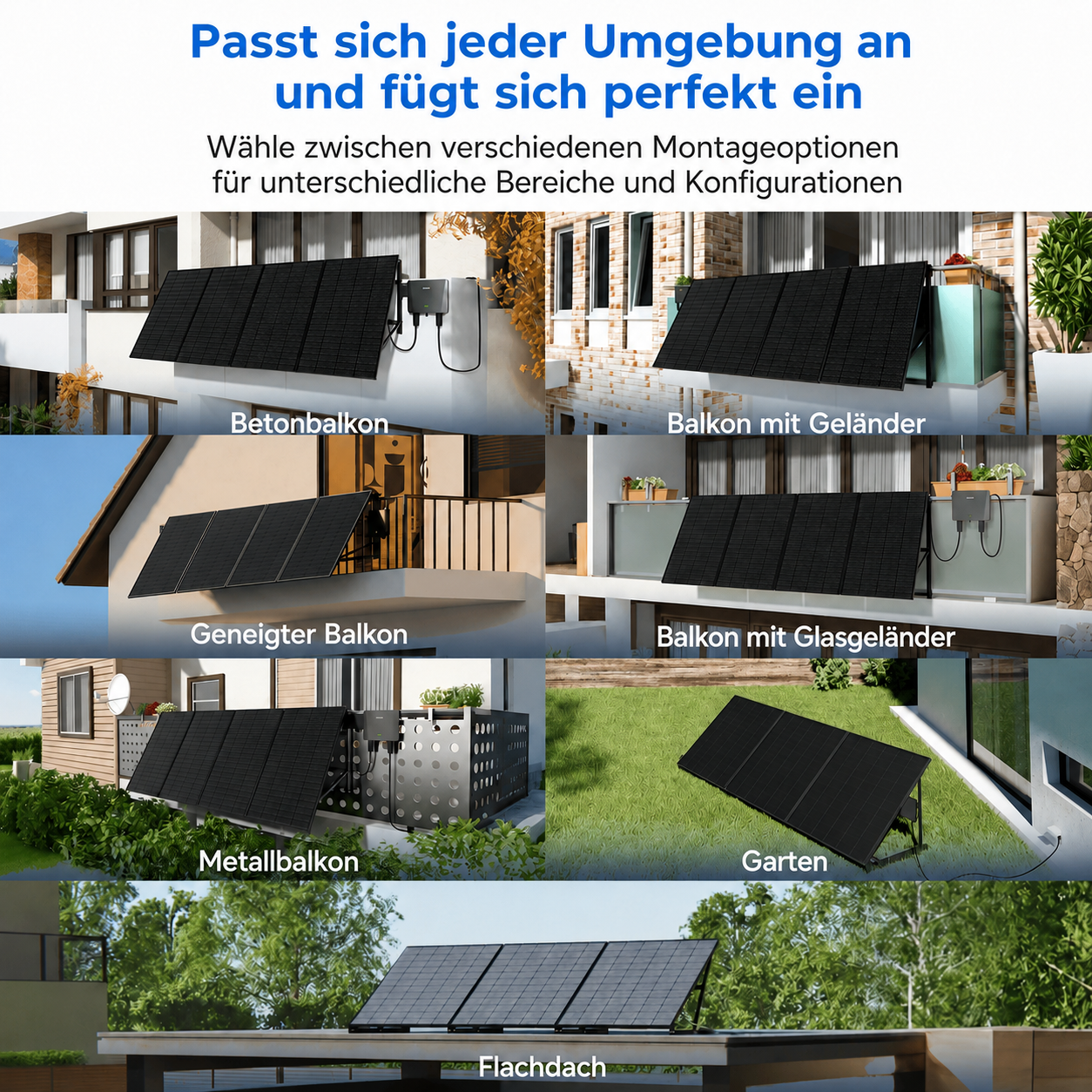 Balkonkraftwerk 800W mit Speicher Sunshare Glory 1.5kWh