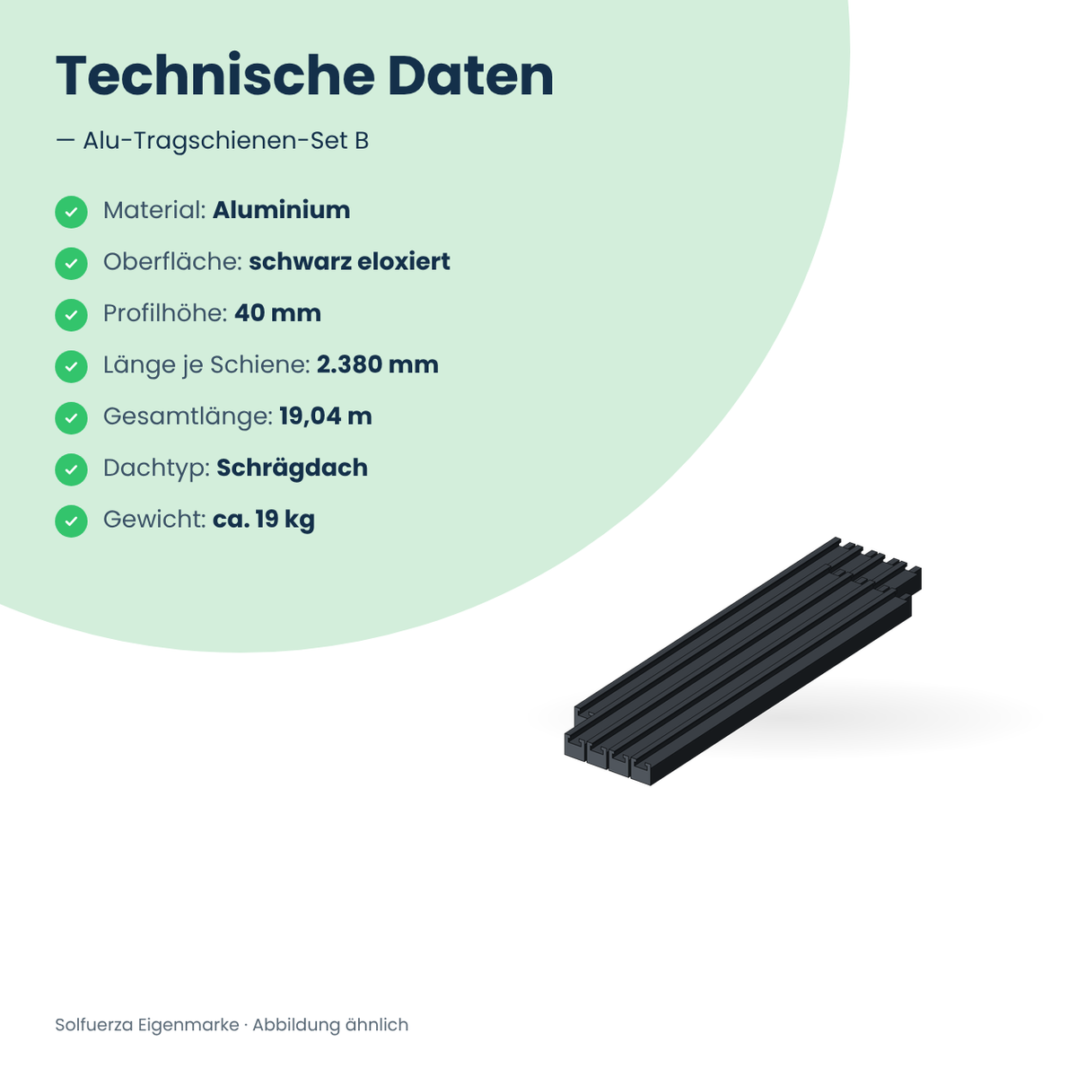 Solfuerza Alu-Tragschienen-Set B