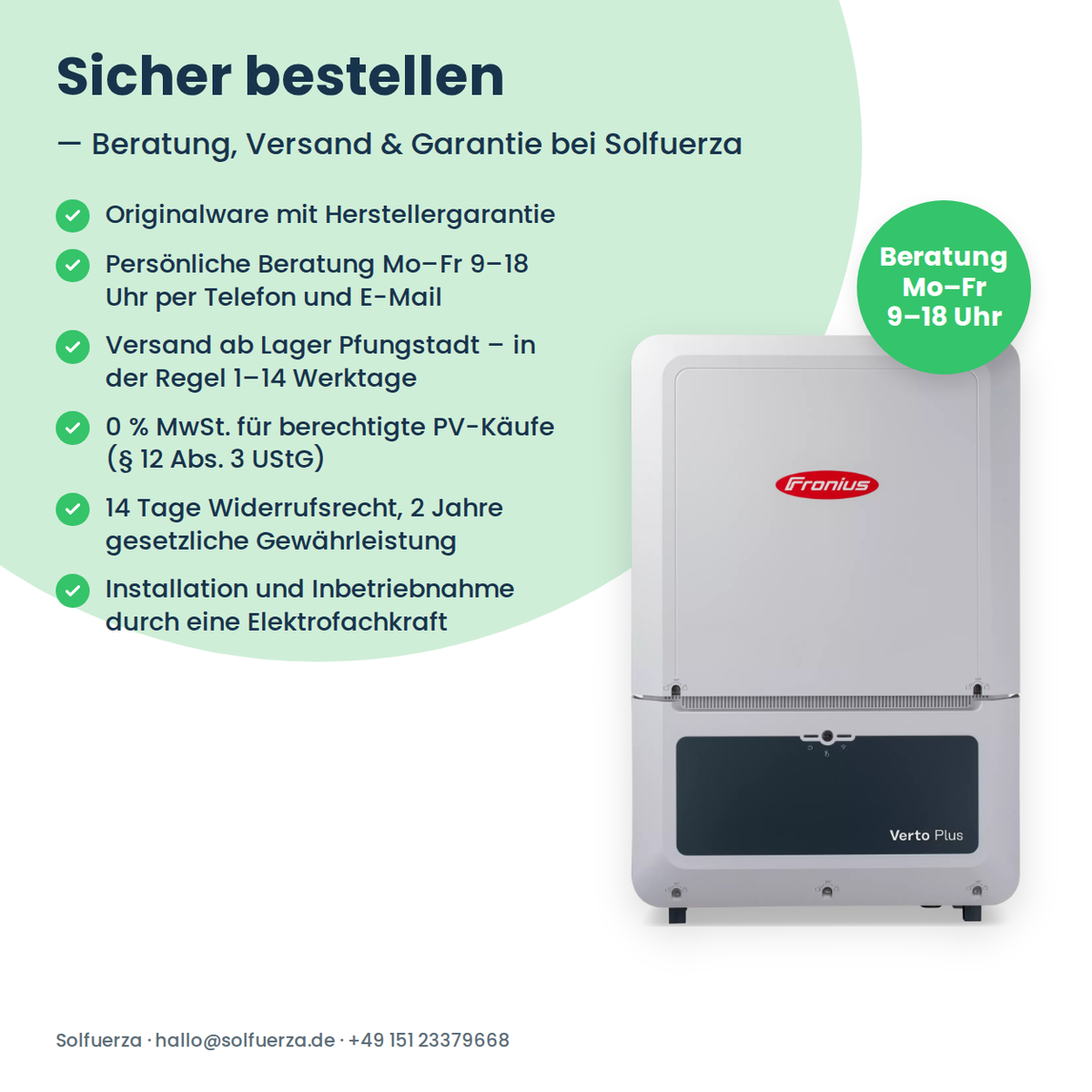 Fronius Verto Plus 33.3 Hybrid-Wechselrichter 33,3 kW