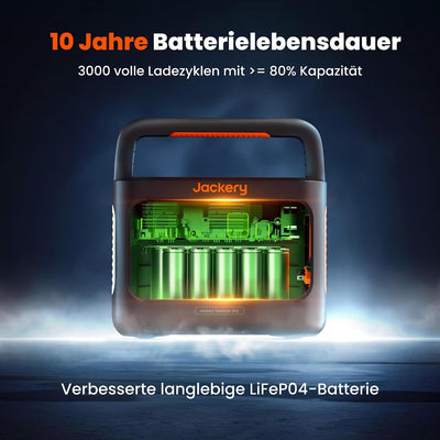 Jackery Explorer 240 v2 Tragbare Powerstation | 256 Wh LiFePO4, 300 W