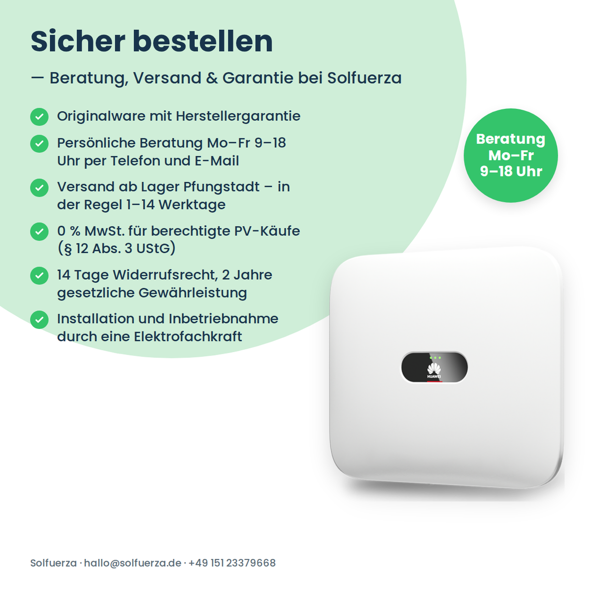 HUAWEI SUN2000-8KTL-M1 HC Hybrid-Wechselrichter 8 kW