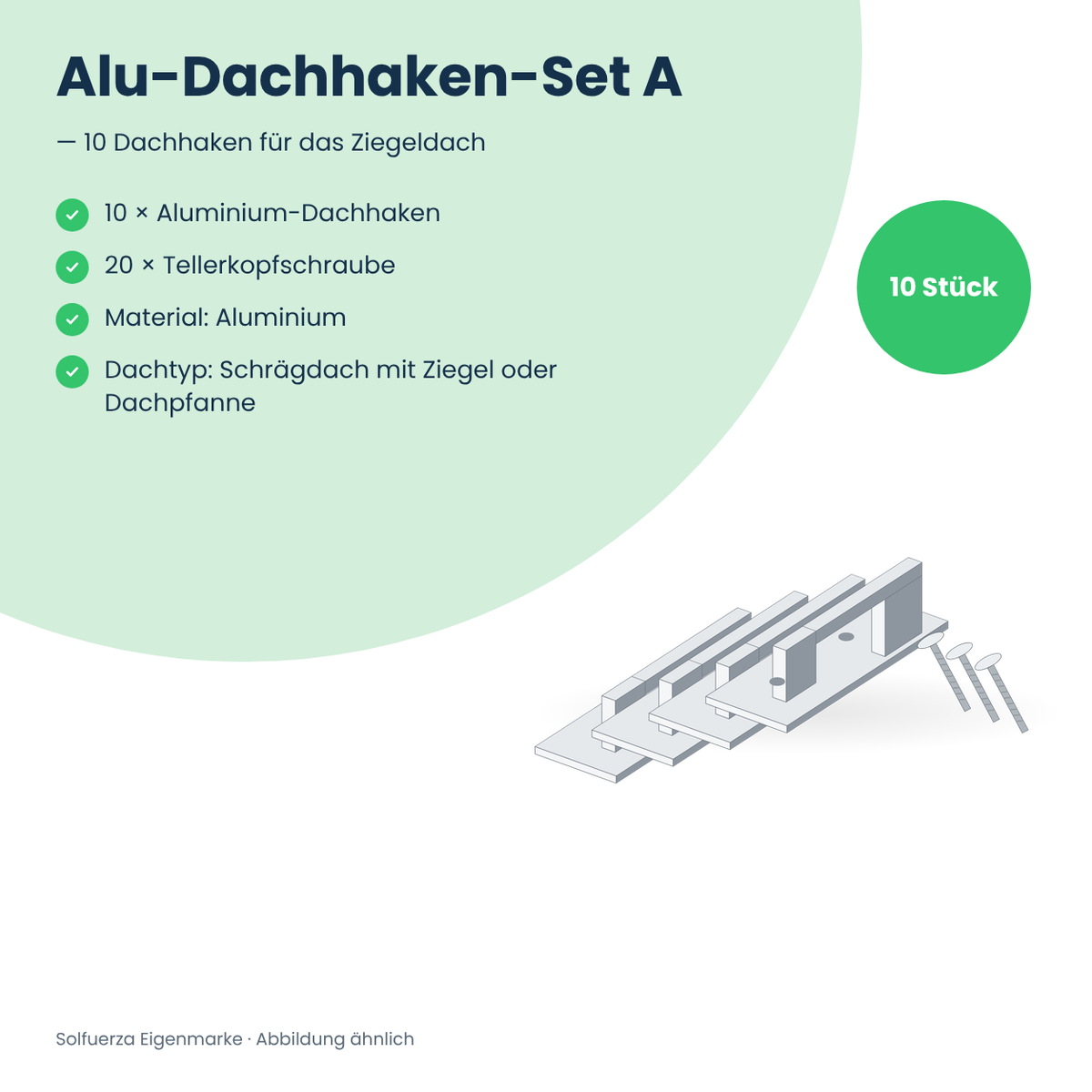 Solfuerza Alu-Dachhaken-Set A